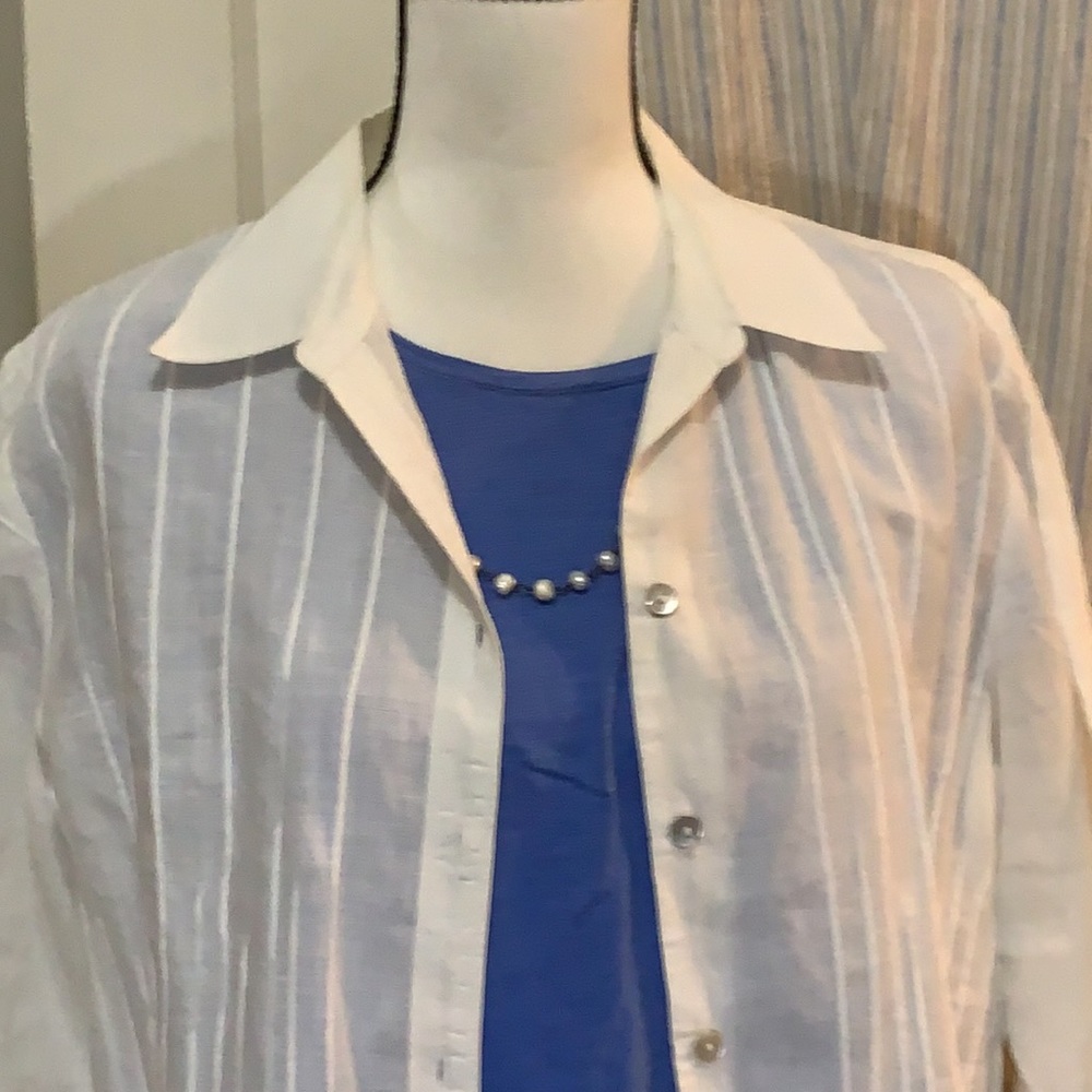 Cream Ramie blouse / jacket